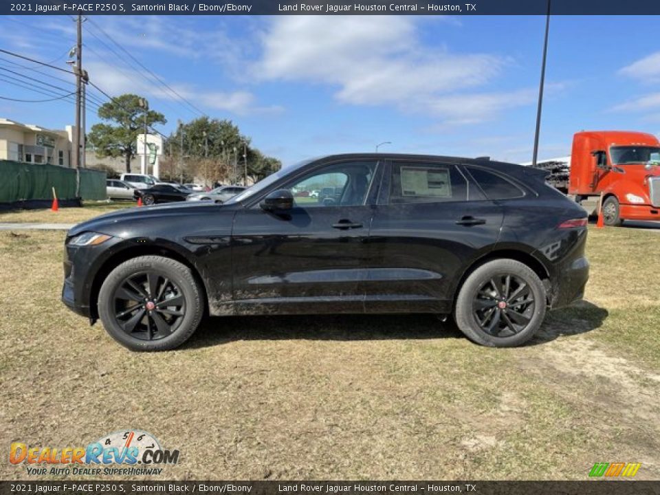 Santorini Black 2021 Jaguar F-PACE P250 S Photo #7