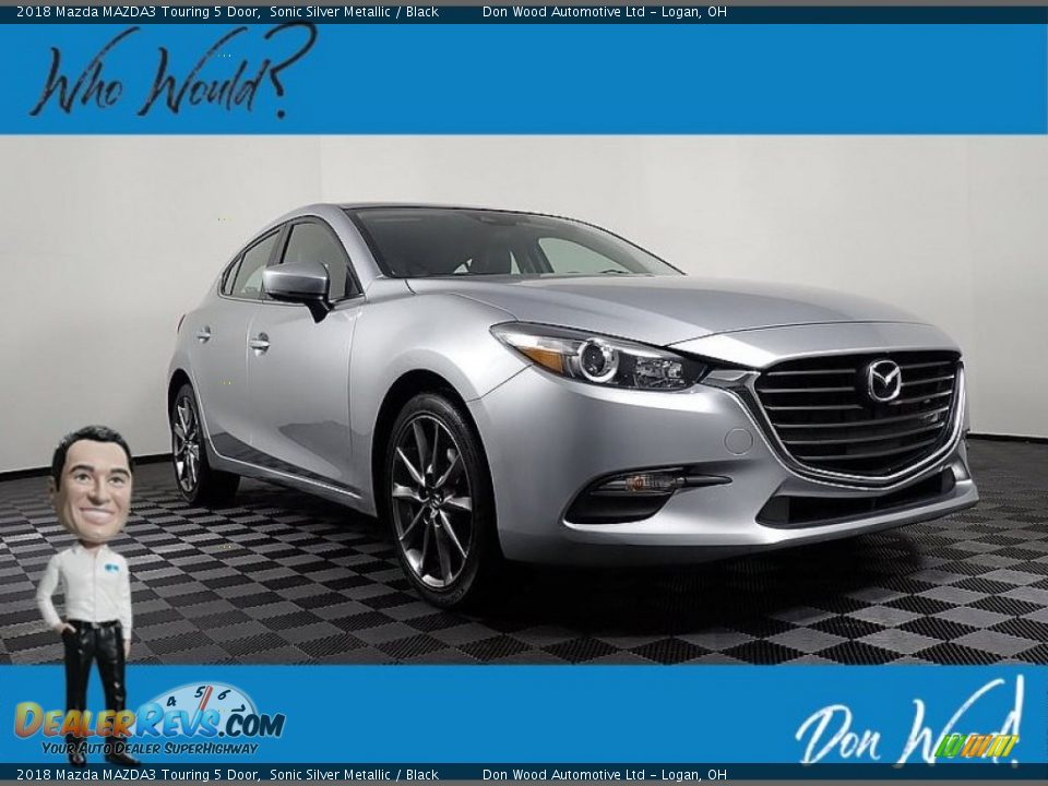 2018 Mazda MAZDA3 Touring 5 Door Sonic Silver Metallic / Black Photo #1