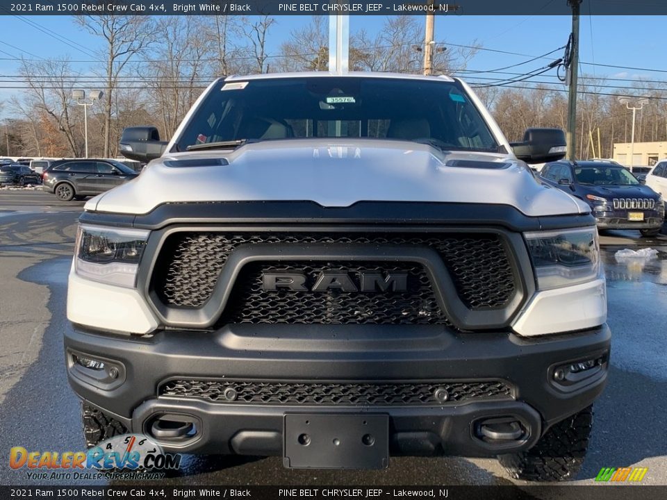 2021 Ram 1500 Rebel Crew Cab 4x4 Bright White / Black Photo #3