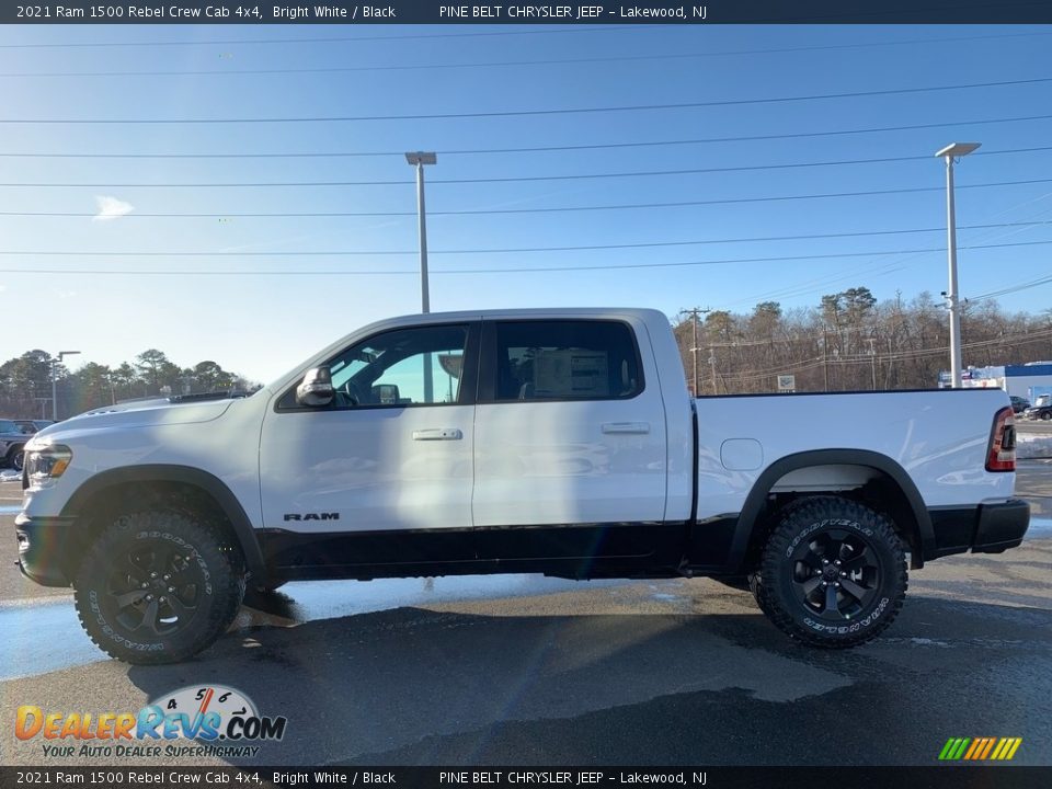 2021 Ram 1500 Rebel Crew Cab 4x4 Bright White / Black Photo #4