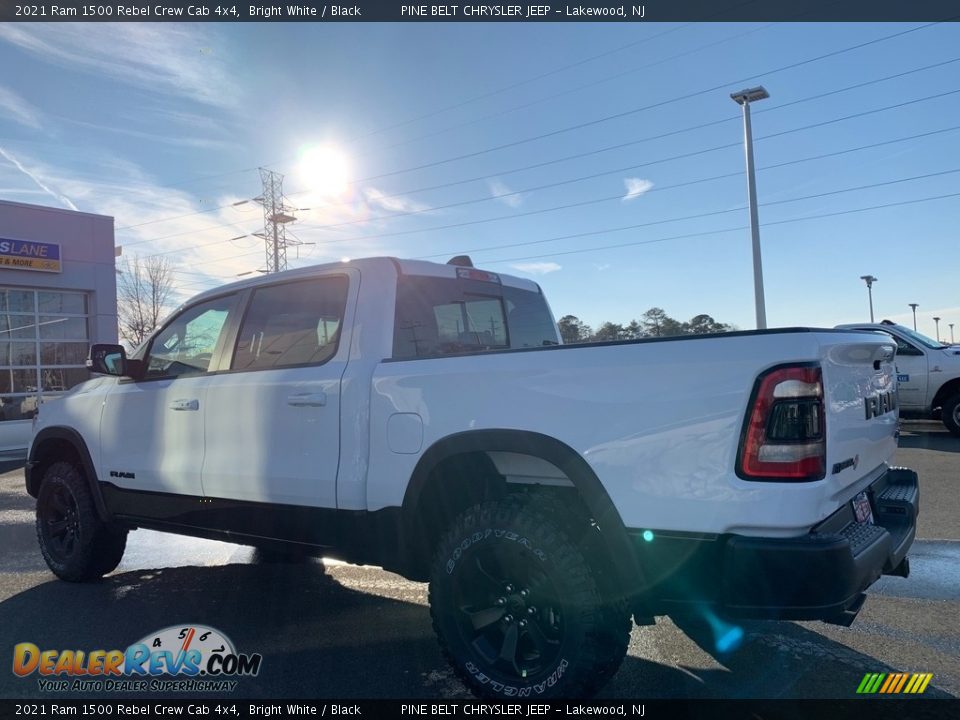 2021 Ram 1500 Rebel Crew Cab 4x4 Bright White / Black Photo #6