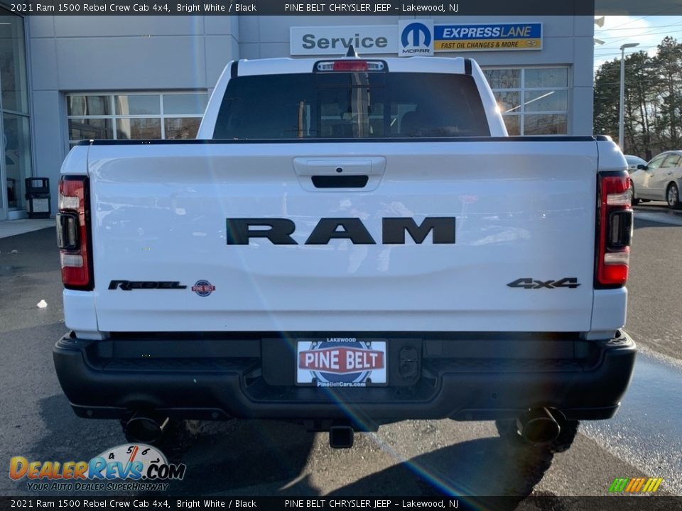 2021 Ram 1500 Rebel Crew Cab 4x4 Bright White / Black Photo #7