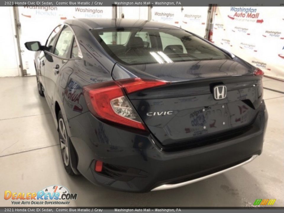 2021 Honda Civic EX Sedan Cosmic Blue Metallic / Gray Photo #4