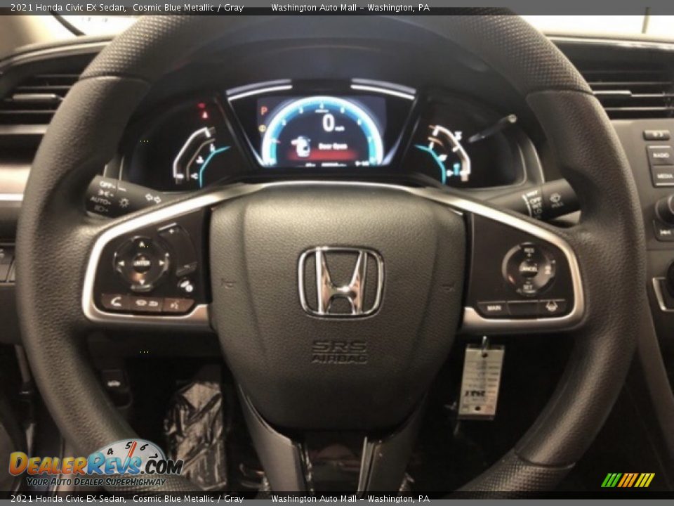 2021 Honda Civic EX Sedan Cosmic Blue Metallic / Gray Photo #9