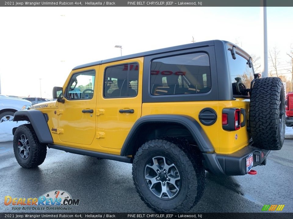 2021 Jeep Wrangler Unlimited Rubicon 4x4 Hellayella / Black Photo #6
