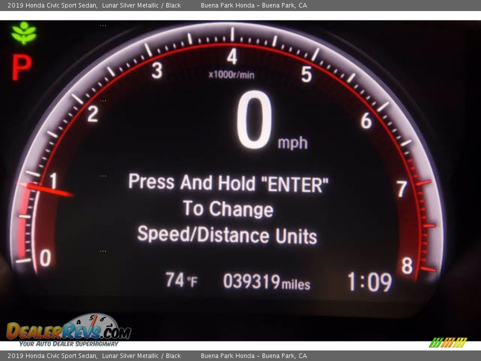 2019 Honda Civic Sport Sedan Lunar Silver Metallic / Black Photo #6