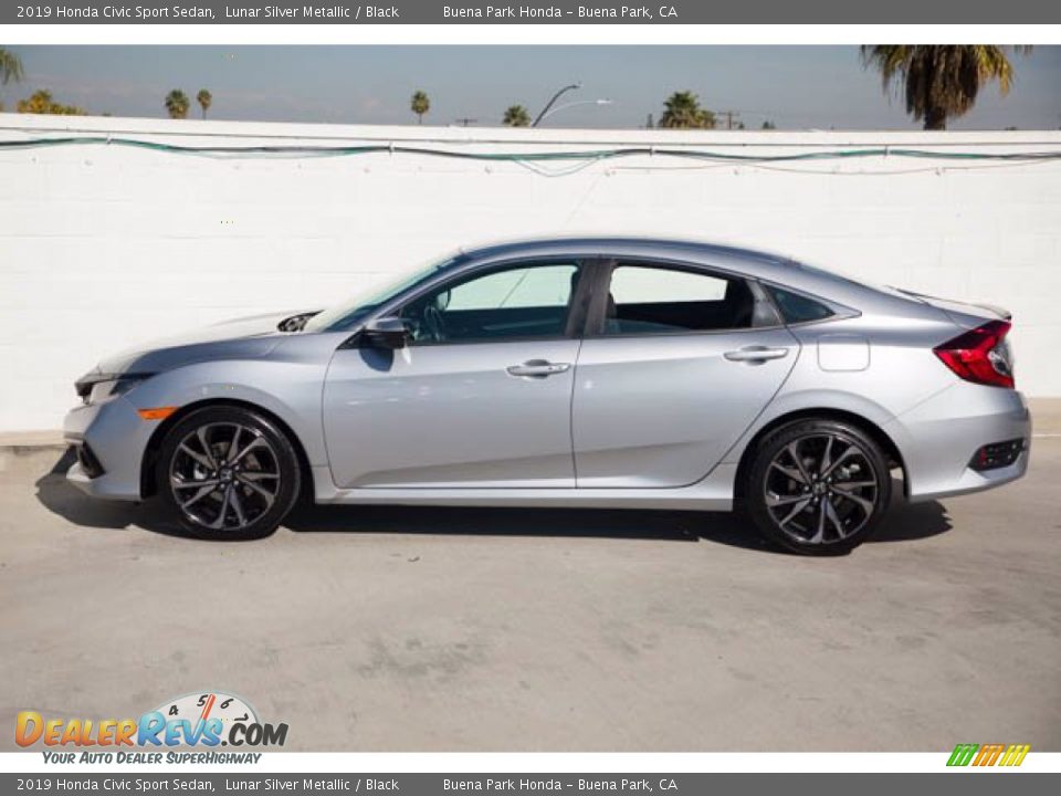 2019 Honda Civic Sport Sedan Lunar Silver Metallic / Black Photo #8