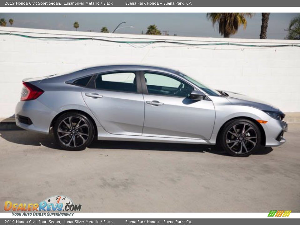 2019 Honda Civic Sport Sedan Lunar Silver Metallic / Black Photo #12