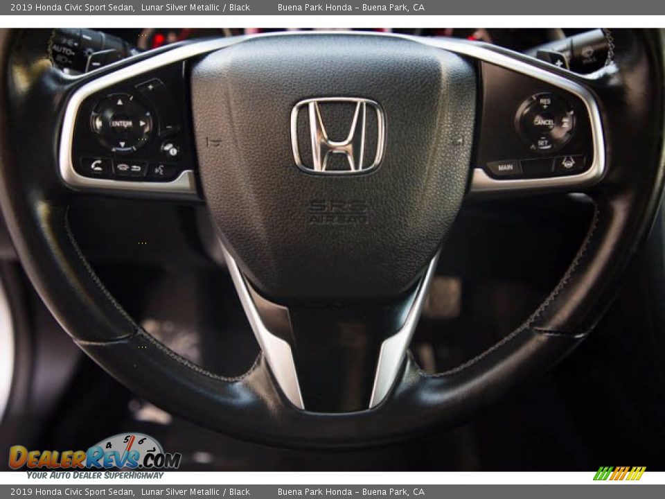 2019 Honda Civic Sport Sedan Lunar Silver Metallic / Black Photo #13