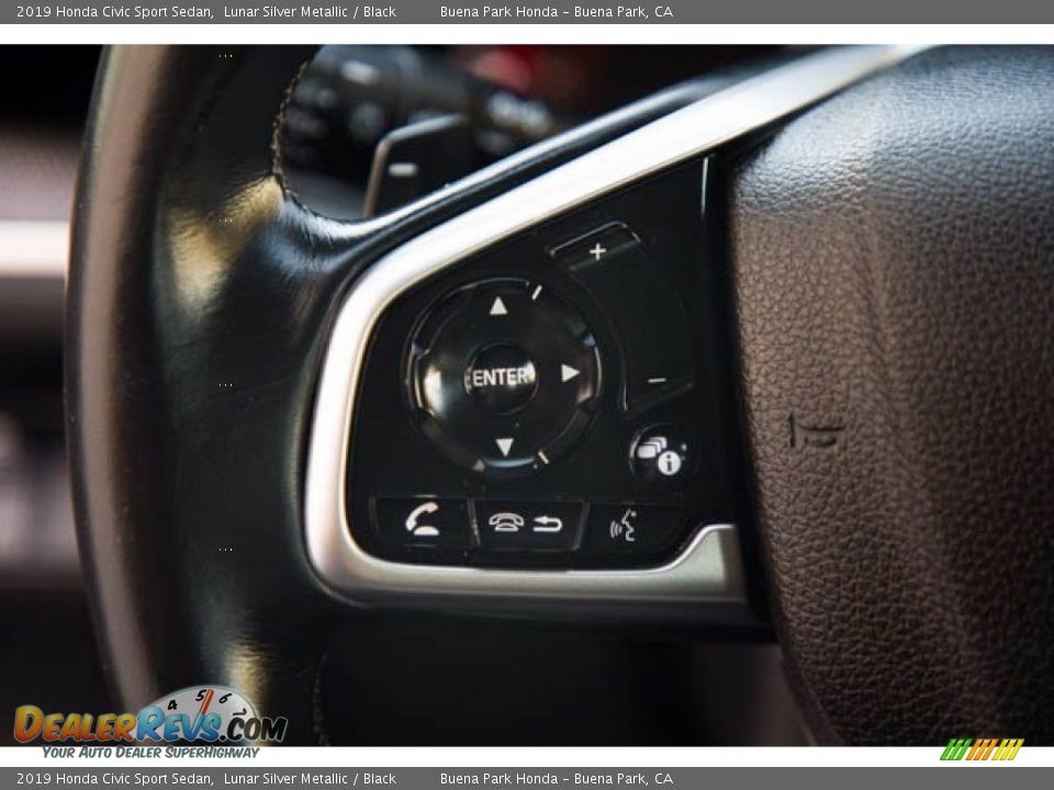 2019 Honda Civic Sport Sedan Lunar Silver Metallic / Black Photo #14