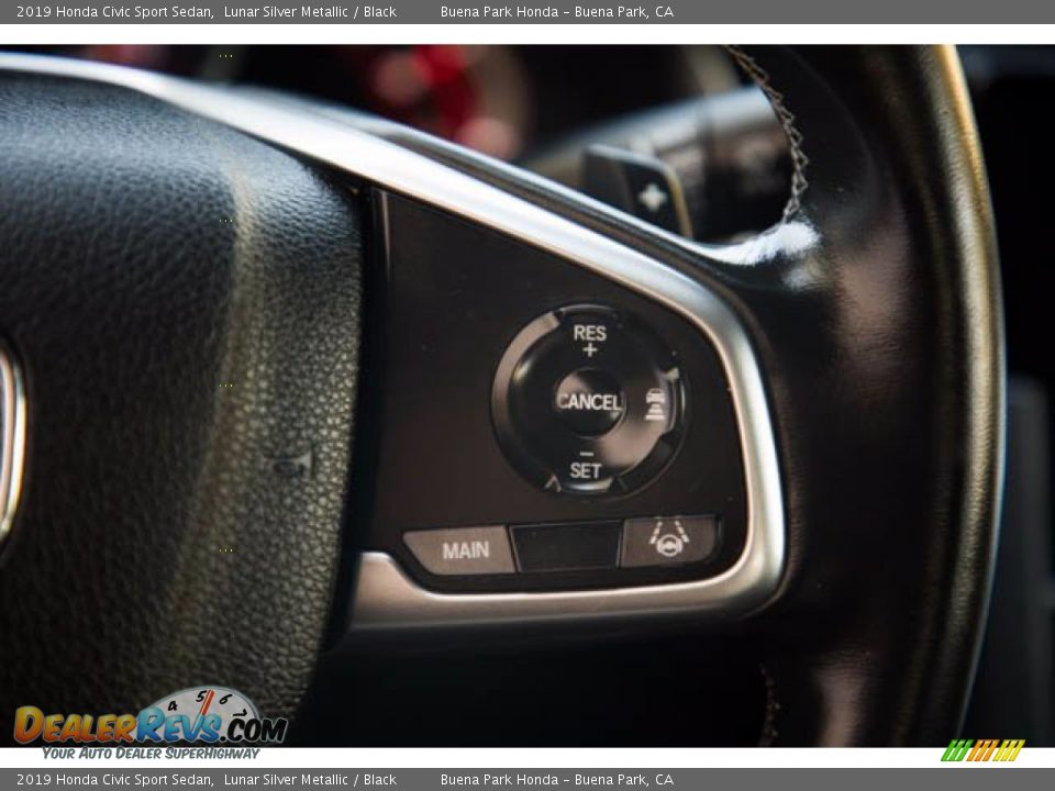 2019 Honda Civic Sport Sedan Lunar Silver Metallic / Black Photo #15
