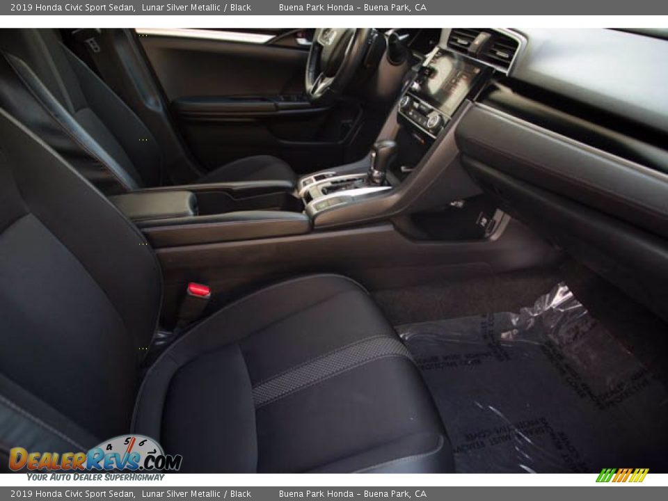 2019 Honda Civic Sport Sedan Lunar Silver Metallic / Black Photo #22