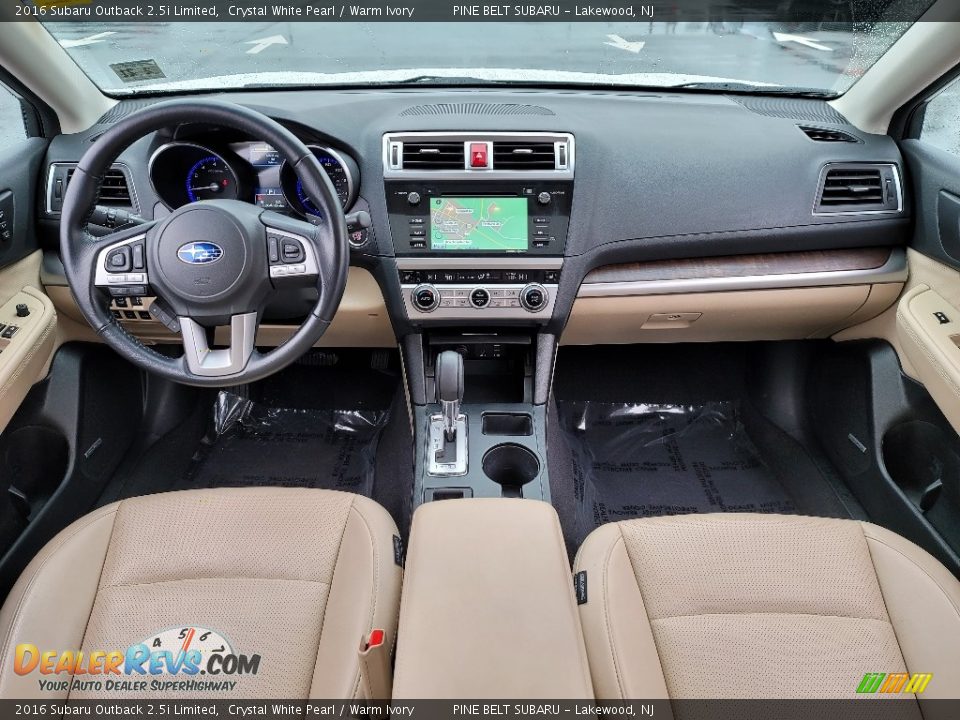 2016 Subaru Outback 2.5i Limited Crystal White Pearl / Warm Ivory Photo #6