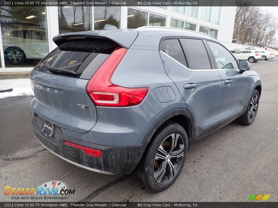 2021 Volvo XC40 T5 Inscription AWD Thunder Grey Metallic / Charcoal Photo #2