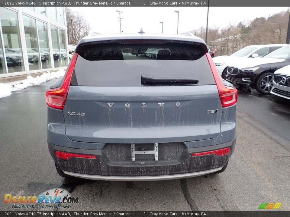 2021 Volvo XC40 T5 Inscription AWD Thunder Grey Metallic / Charcoal Photo #3