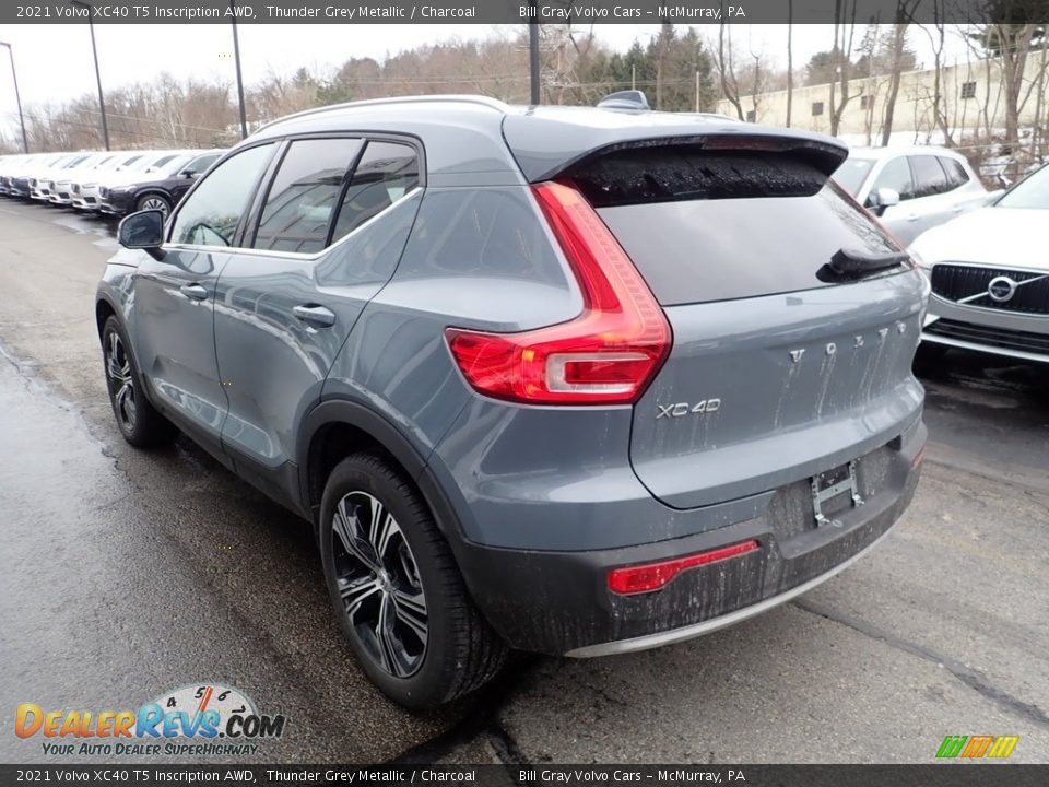 2021 Volvo XC40 T5 Inscription AWD Thunder Grey Metallic / Charcoal Photo #4