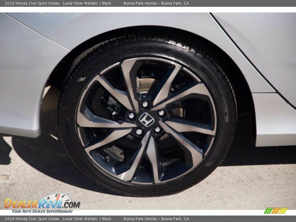 2019 Honda Civic Sport Sedan Lunar Silver Metallic / Black Photo #34