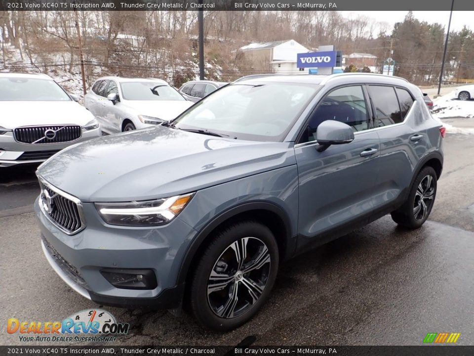 2021 Volvo XC40 T5 Inscription AWD Thunder Grey Metallic / Charcoal Photo #5