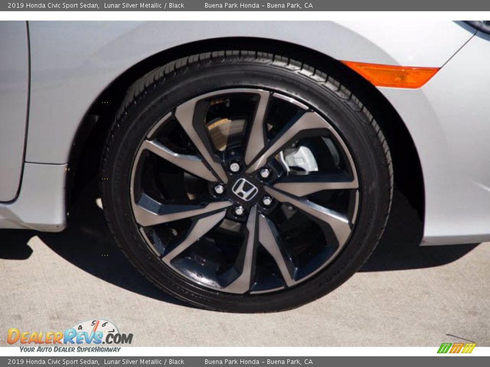 2019 Honda Civic Sport Sedan Lunar Silver Metallic / Black Photo #35