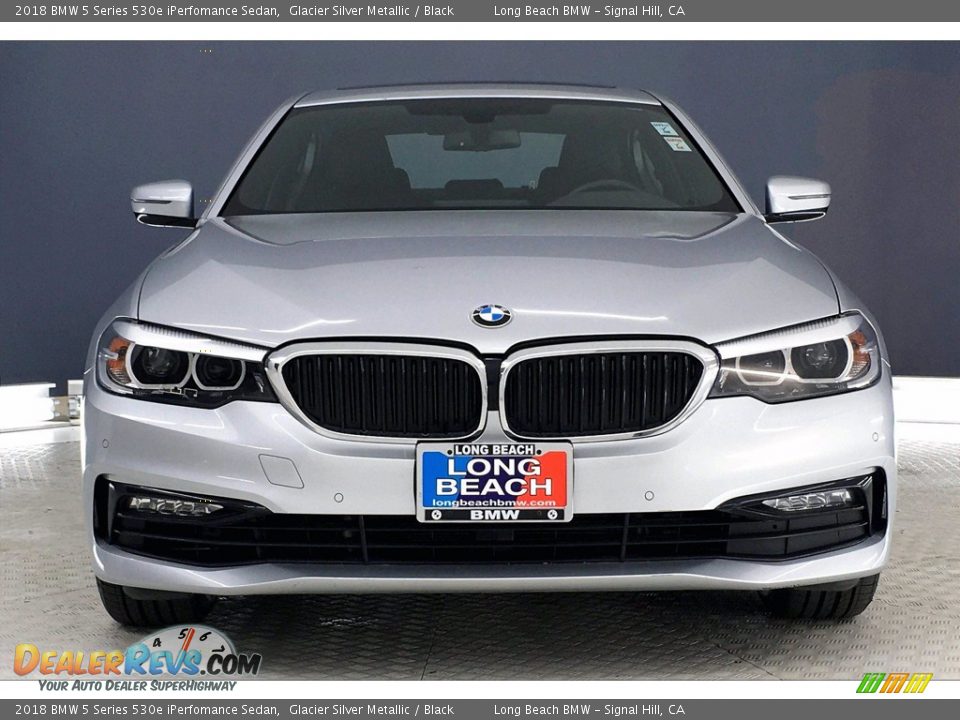 2018 BMW 5 Series 530e iPerfomance Sedan Glacier Silver Metallic / Black Photo #2