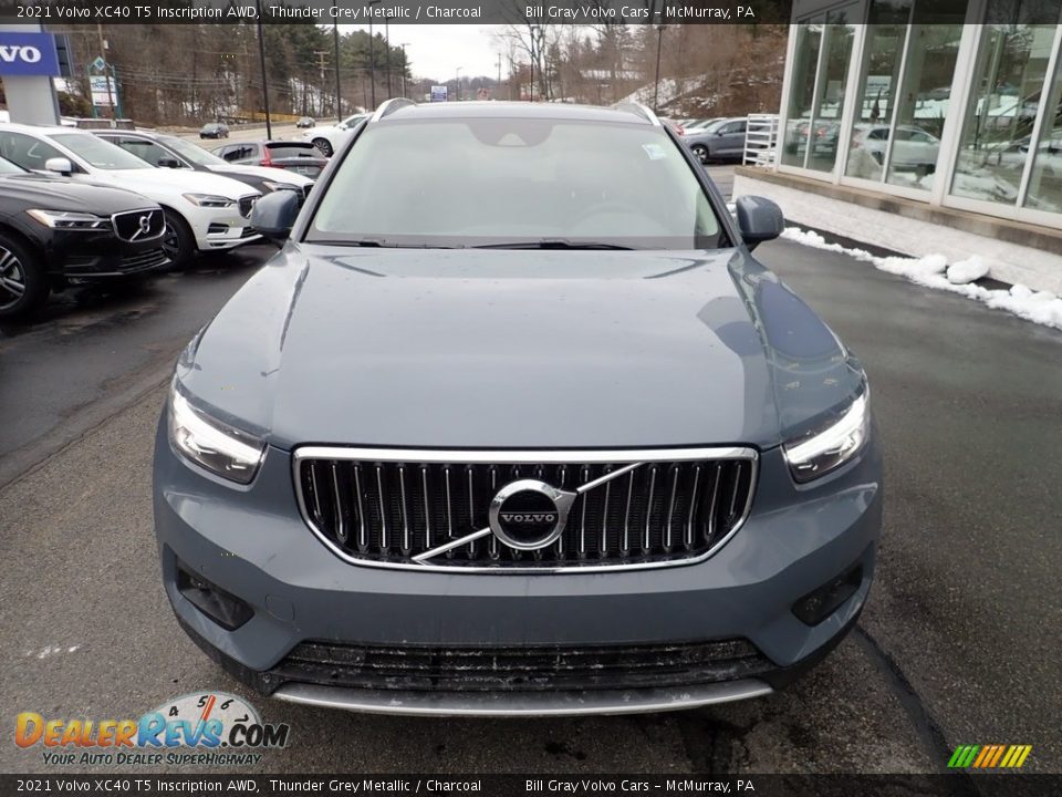 2021 Volvo XC40 T5 Inscription AWD Thunder Grey Metallic / Charcoal Photo #6