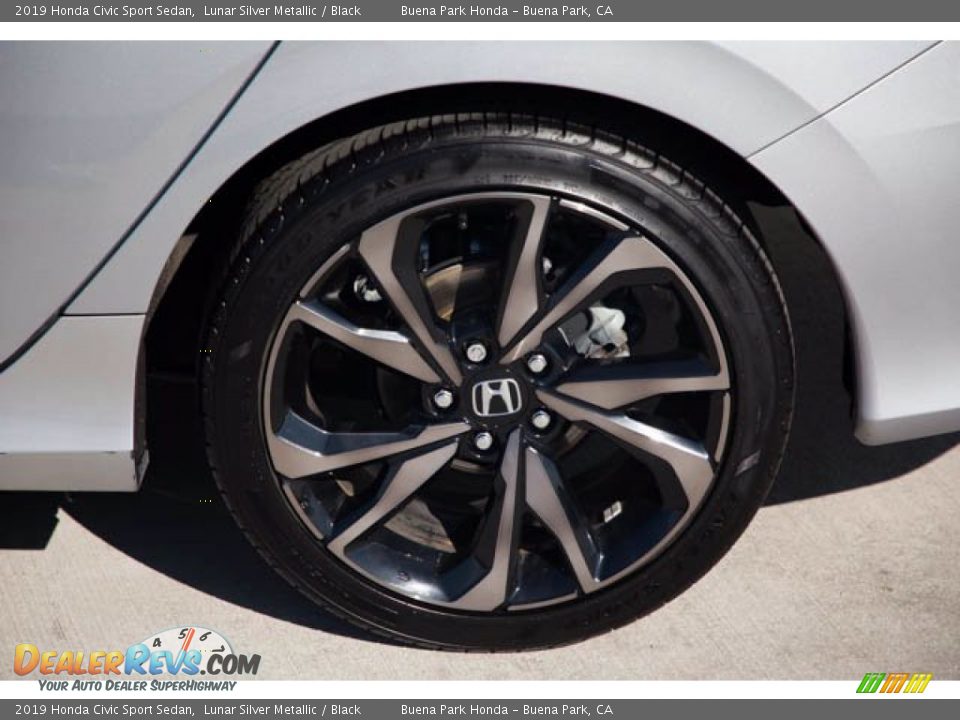 2019 Honda Civic Sport Sedan Lunar Silver Metallic / Black Photo #36