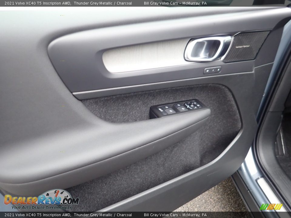 2021 Volvo XC40 T5 Inscription AWD Thunder Grey Metallic / Charcoal Photo #10