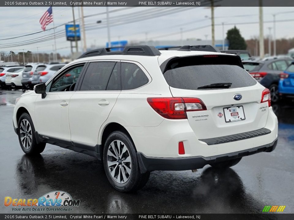2016 Subaru Outback 2.5i Limited Crystal White Pearl / Warm Ivory Photo #20