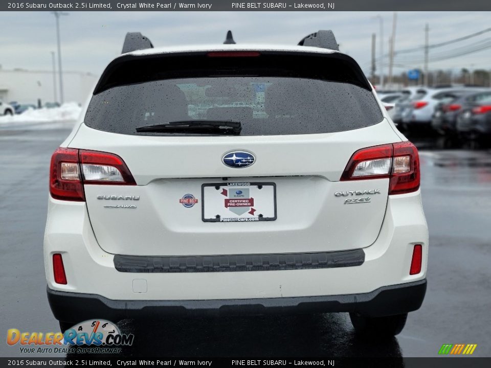 2016 Subaru Outback 2.5i Limited Crystal White Pearl / Warm Ivory Photo #21