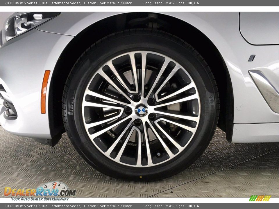 2018 BMW 5 Series 530e iPerfomance Sedan Glacier Silver Metallic / Black Photo #8