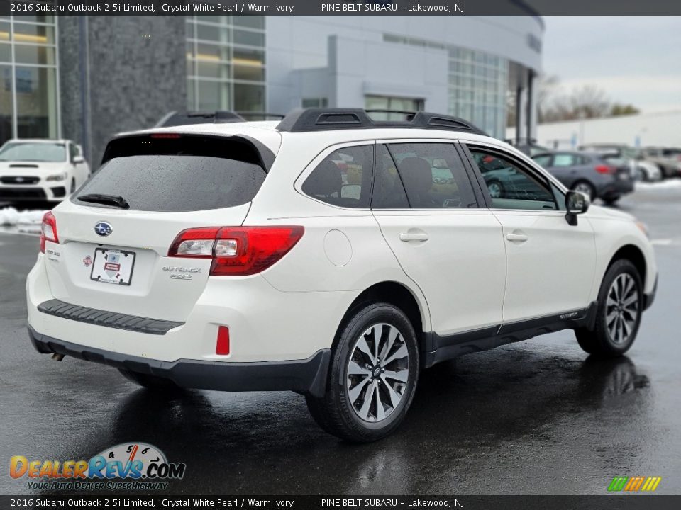 2016 Subaru Outback 2.5i Limited Crystal White Pearl / Warm Ivory Photo #22