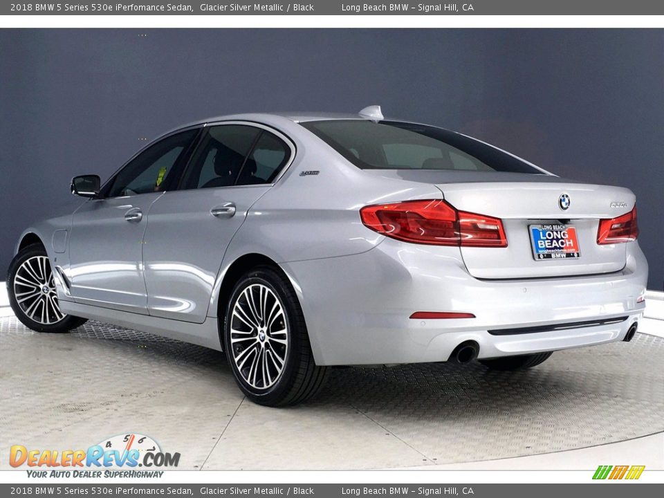 2018 BMW 5 Series 530e iPerfomance Sedan Glacier Silver Metallic / Black Photo #10