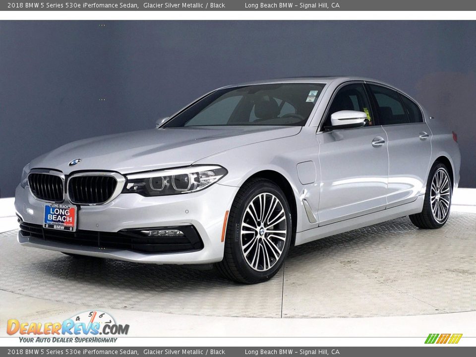 2018 BMW 5 Series 530e iPerfomance Sedan Glacier Silver Metallic / Black Photo #12