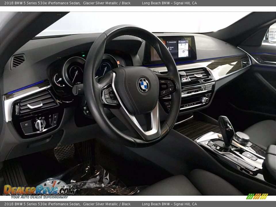 2018 BMW 5 Series 530e iPerfomance Sedan Glacier Silver Metallic / Black Photo #21