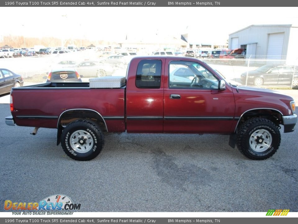 Sunfire Red Pearl Metallic 1996 Toyota T100 Truck SR5 Extended Cab 4x4 Photo #6