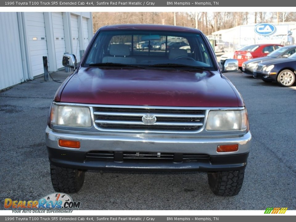 1996 Toyota T100 Truck SR5 Extended Cab 4x4 Sunfire Red Pearl Metallic / Gray Photo #8