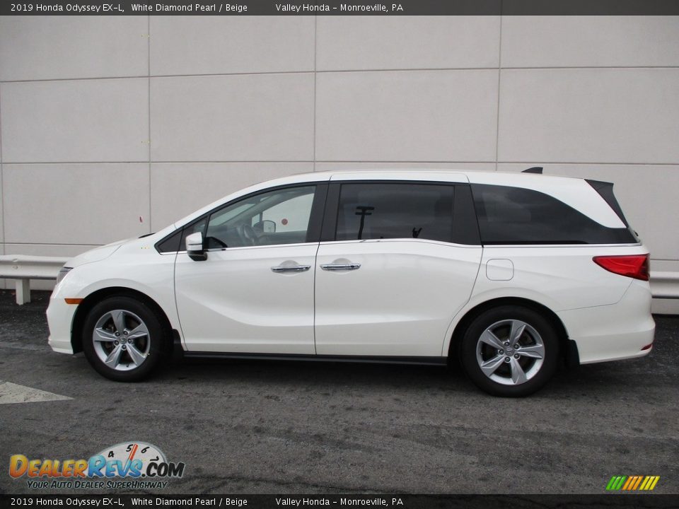 2019 Honda Odyssey EX-L White Diamond Pearl / Beige Photo #2