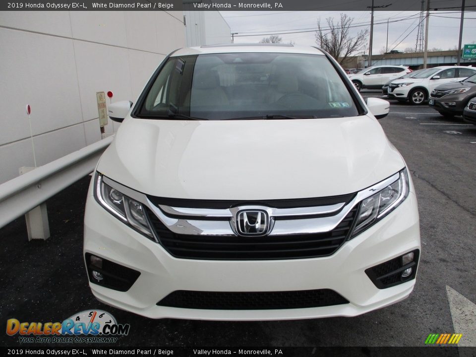 2019 Honda Odyssey EX-L White Diamond Pearl / Beige Photo #8