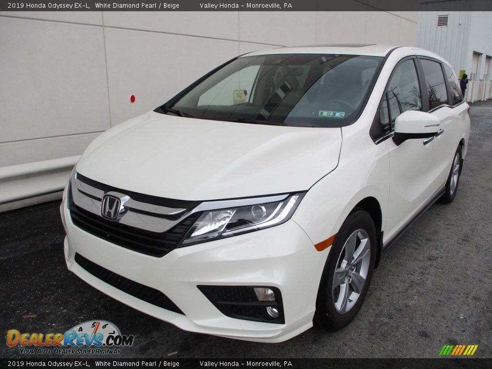 2019 Honda Odyssey EX-L White Diamond Pearl / Beige Photo #9