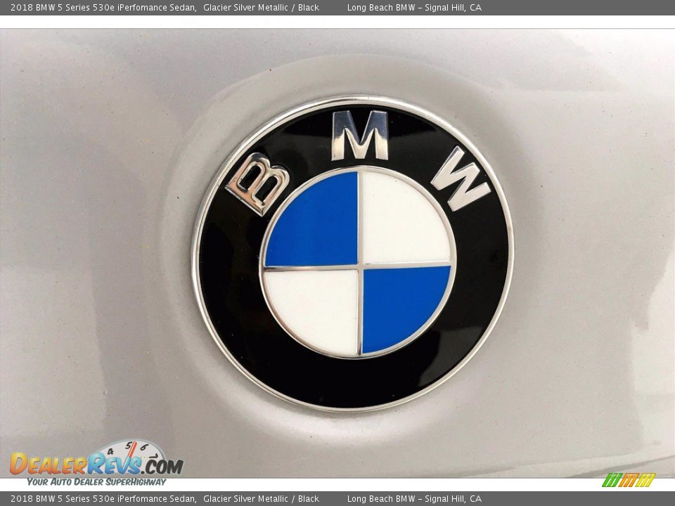 2018 BMW 5 Series 530e iPerfomance Sedan Glacier Silver Metallic / Black Photo #34