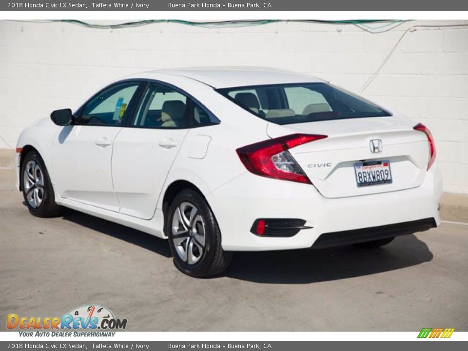 2018 Honda Civic LX Sedan Taffeta White / Ivory Photo #2