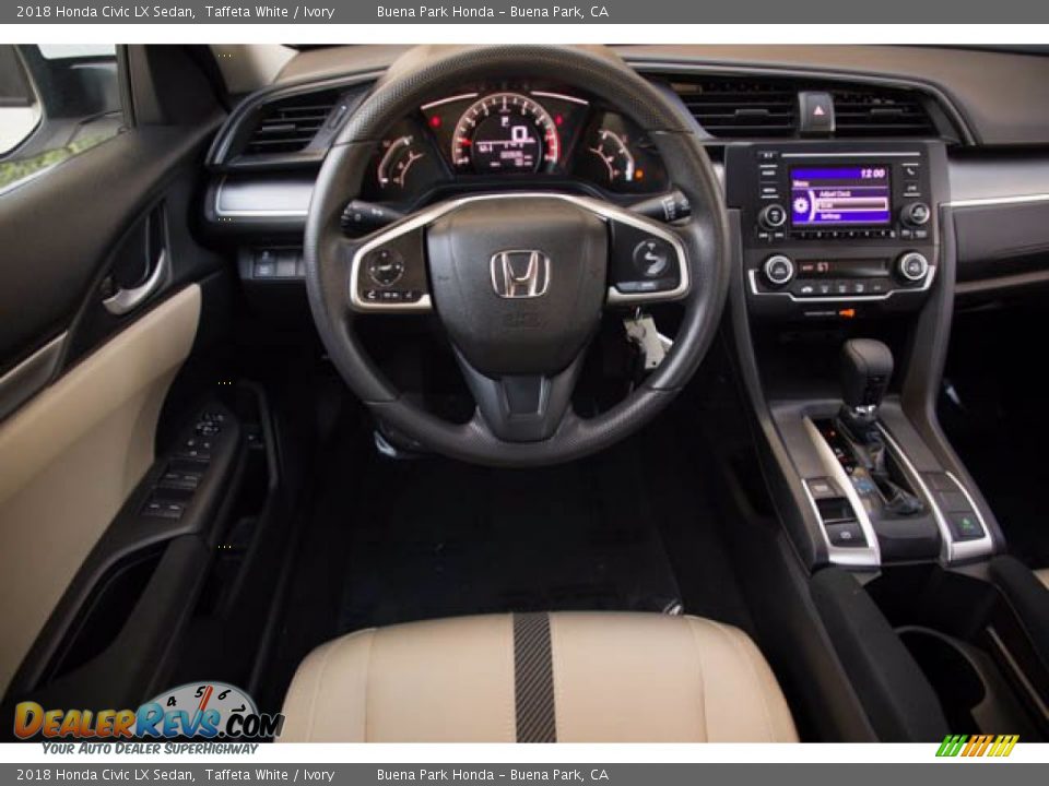 2018 Honda Civic LX Sedan Taffeta White / Ivory Photo #5