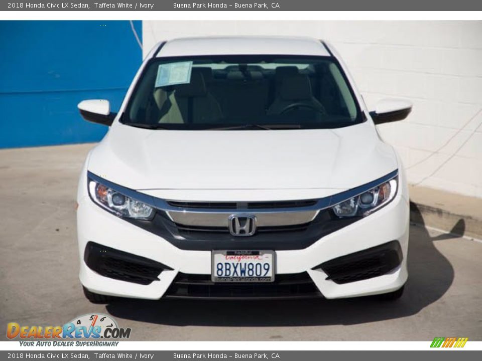 2018 Honda Civic LX Sedan Taffeta White / Ivory Photo #7