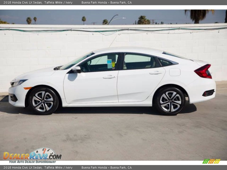 2018 Honda Civic LX Sedan Taffeta White / Ivory Photo #10