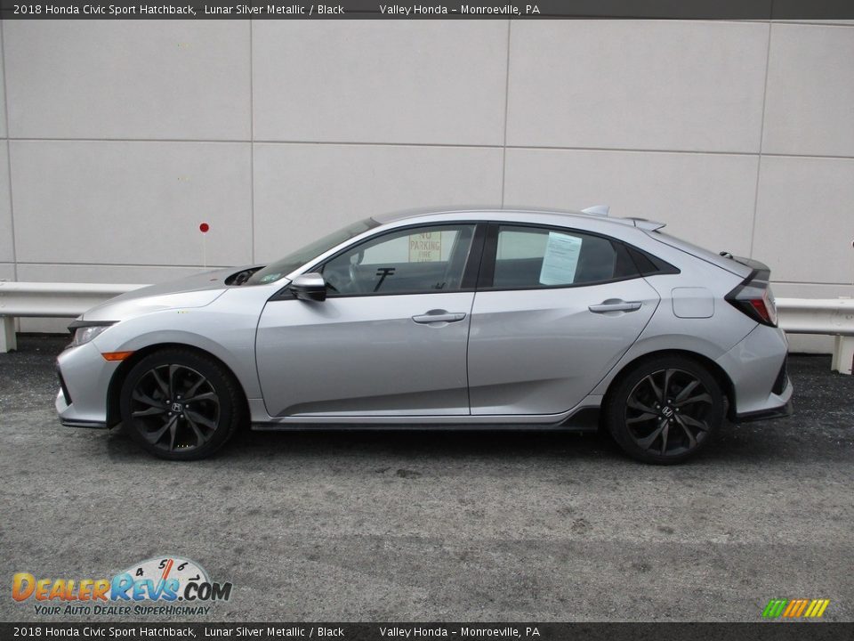 2018 Honda Civic Sport Hatchback Lunar Silver Metallic / Black Photo #2