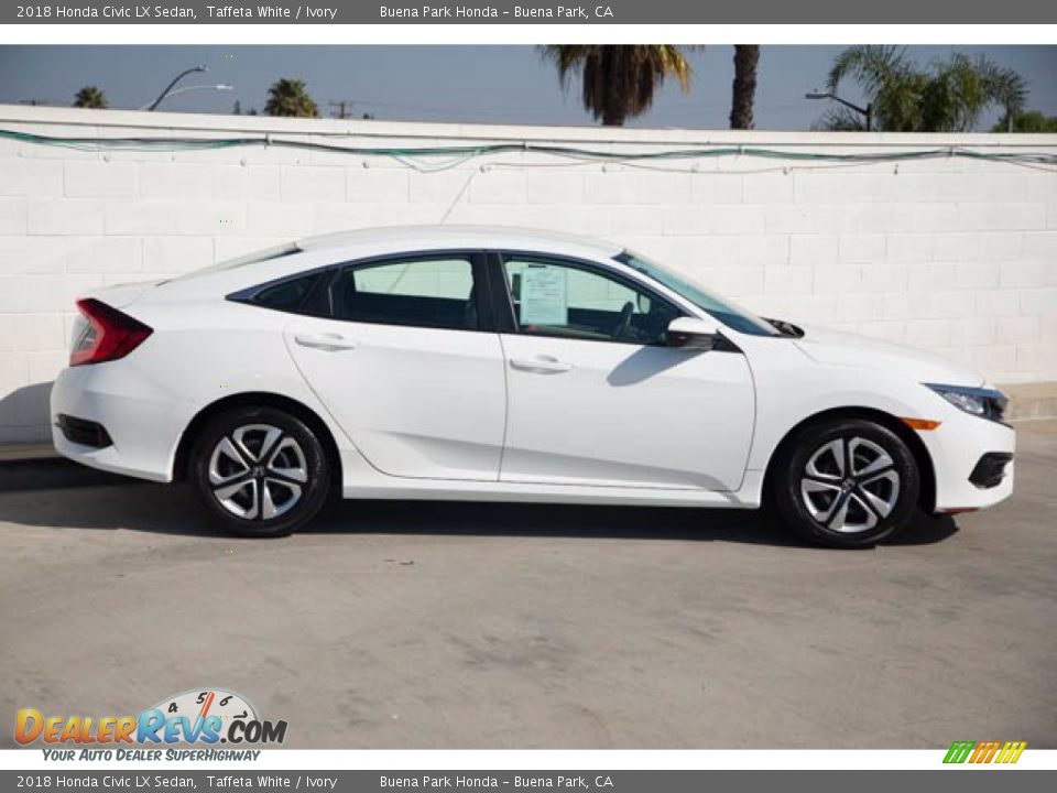 2018 Honda Civic LX Sedan Taffeta White / Ivory Photo #14