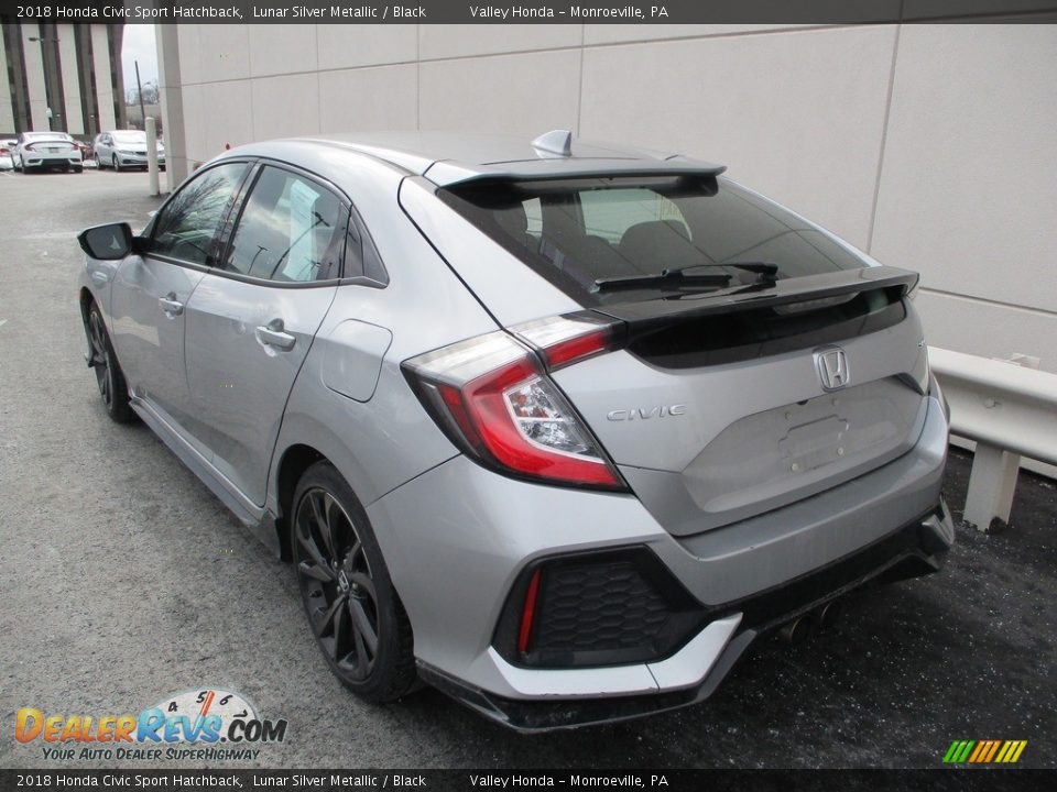 2018 Honda Civic Sport Hatchback Lunar Silver Metallic / Black Photo #3