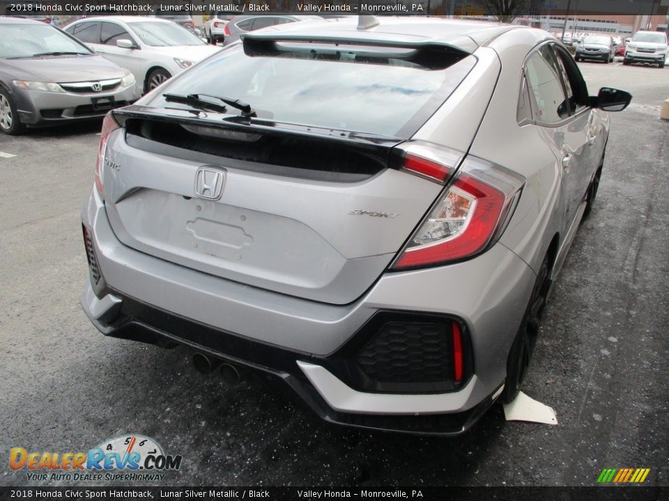 2018 Honda Civic Sport Hatchback Lunar Silver Metallic / Black Photo #5