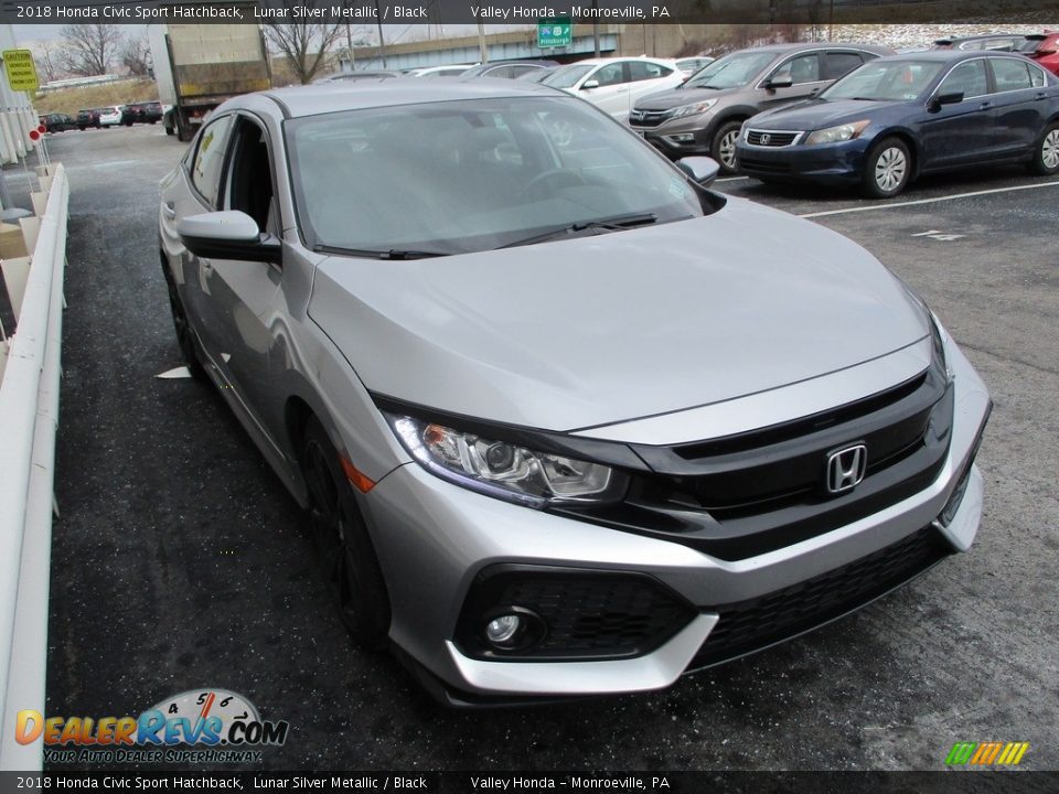 2018 Honda Civic Sport Hatchback Lunar Silver Metallic / Black Photo #8