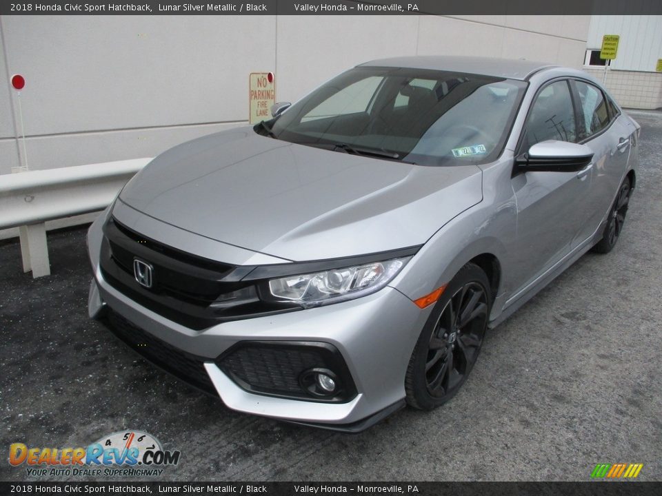 2018 Honda Civic Sport Hatchback Lunar Silver Metallic / Black Photo #10